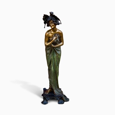 Lot 1074 - Art Nouveau Bronze Sculpture of Phalene