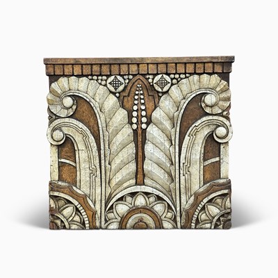 Lot 1097 - Art Deco Carved Hardwood Theater Column Capital