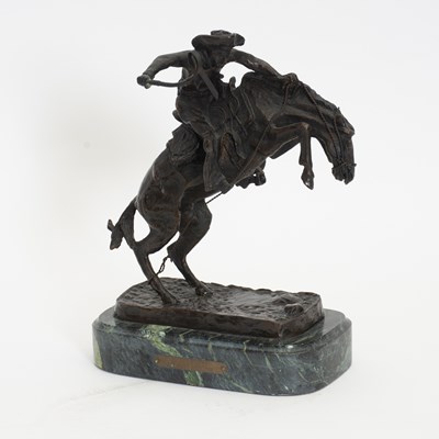 Lot 194 - Patinated Bronze Remington Figure