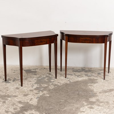 Lot 199 - Pair of George III Mahogany Fold Over Console Table