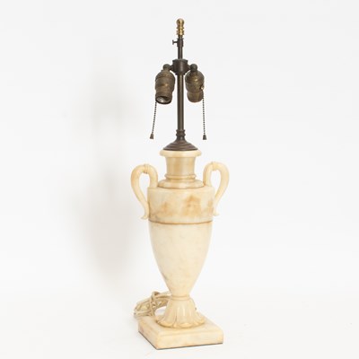 Lot 20 - Alabaster Urn-Form Table Lamp