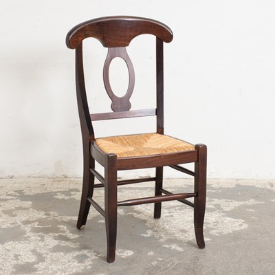 Lot 2 - French Provincial Style Rush Seat Side Chair
