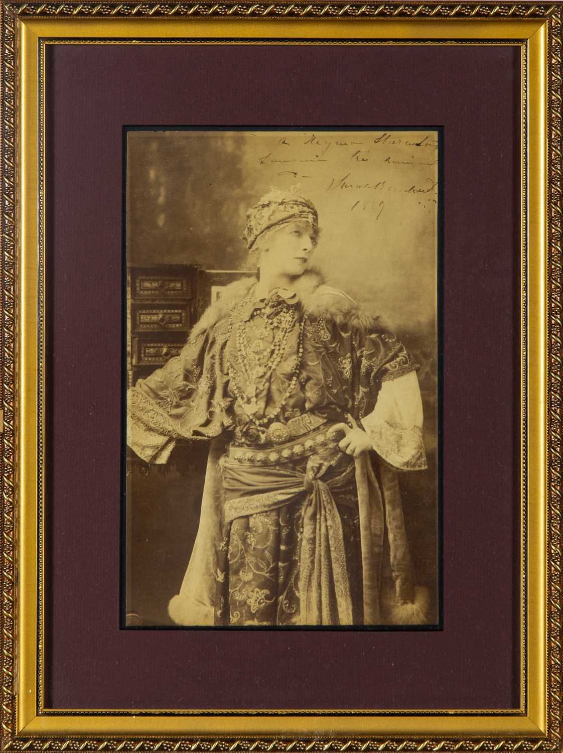 Lot 90 - A large format inscribed photograph of Sarah Bernhardt