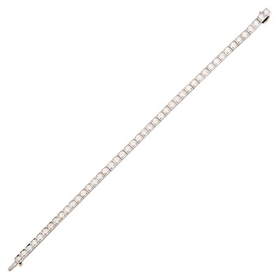Lot 2112 - Platinum and Diamond Bracelet