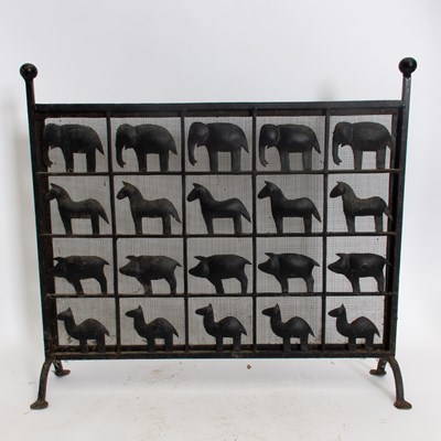 Lot 36 - Wrought Iron Animal Fire Screen