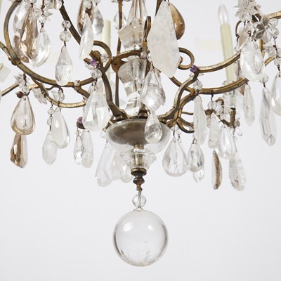 Lot 3 - Louis XIV Ormolu and Rock Crystal Eight-Light Chandelier