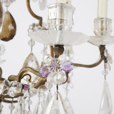 Lot 3 - Louis XIV Ormolu and Rock Crystal Eight-Light Chandelier