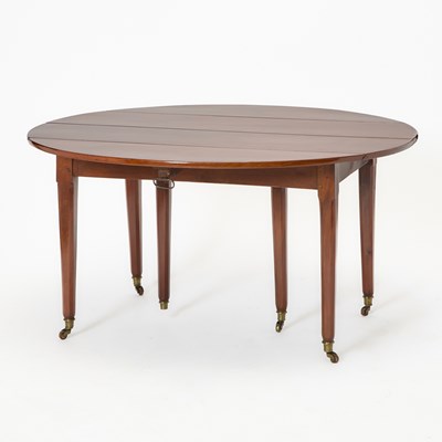 Lot 138 - Late Louis XVI Mahogany Drop-Leaf Dining Table