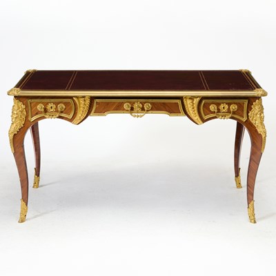 Lot Regence Style Gilt-Bronze Mounted Kingwood Bureau Plat by Sormani