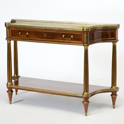 Lot 184 - Louis XVI Brass-Mounted Mahogany Console Desserte