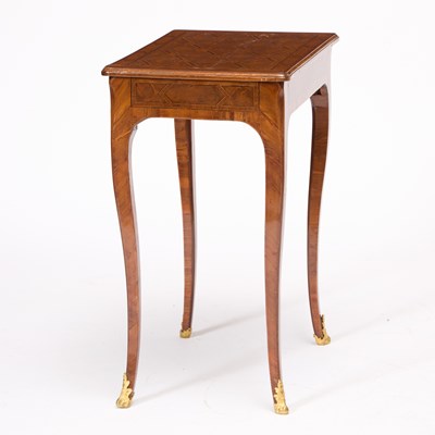 Lot Louis XVI East French Fruitwood, Elm and Parquetry Table a Ecrire