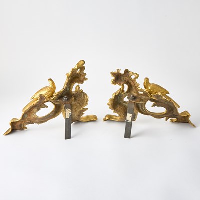 Lot 62 - Pair of Louis XV Ormolu Chenets