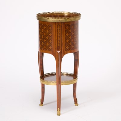Lot 57 - Late Louis XV Gilt-Bronze Mounted Tulipwood, Palmwood, and Parquetry Table en Chiffonière