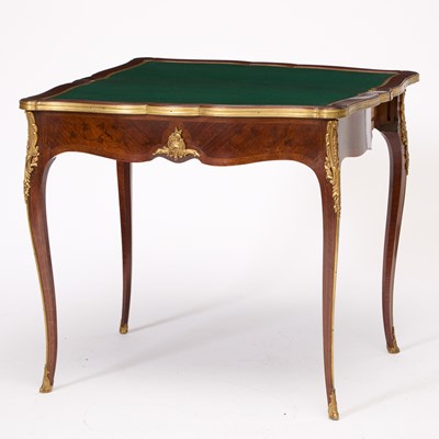 Lot 30 - French Gilt-Bronze Mounted Kingwood and Bois de Bout Card Table