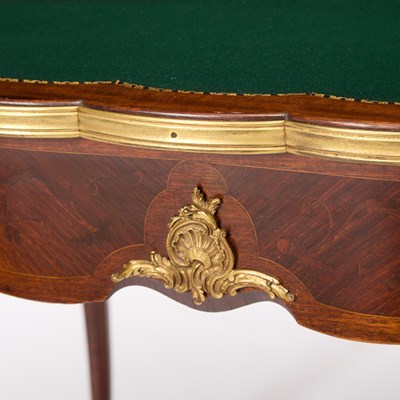 Lot 30 - French Gilt-Bronze Mounted Kingwood and Bois de Bout Card Table