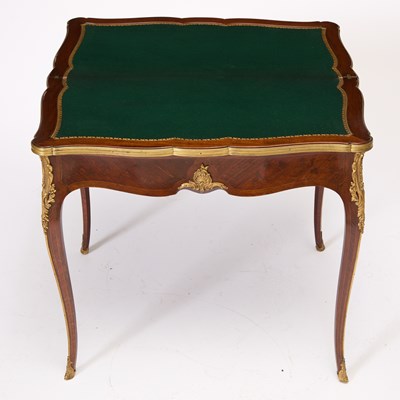 Lot 30 - French Gilt-Bronze Mounted Kingwood and Bois de Bout Card Table