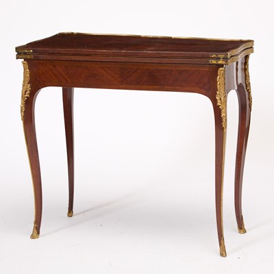 Lot 30 - French Gilt-Bronze Mounted Kingwood and Bois de Bout Card Table