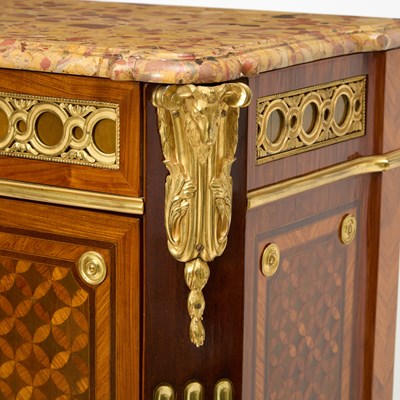 Lot 12 - Late Louis XV Ormolu-Mounted Tulipwood, Kingwood, and Amaranth Parquetry Secrétaire à Abattant
