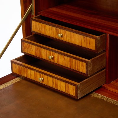 Lot 12 - Late Louis XV Ormolu-Mounted Tulipwood, Kingwood, and Amaranth Parquetry Secrétaire à Abattant