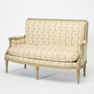 Lot Louis XVI Grey-Painted Canape