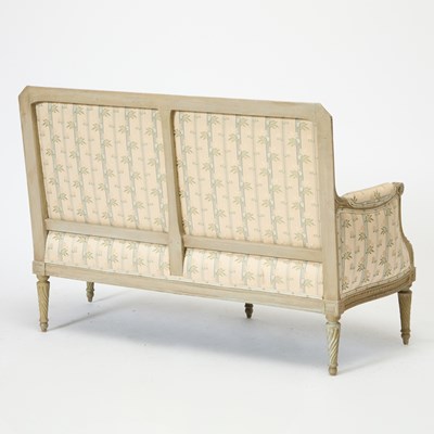 Lot Louis XVI Grey-Painted Canape