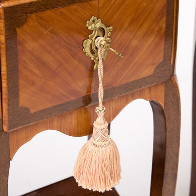 Lot 8 - Pair of Louis XV Tulipwood and Amaranth Bedside Commodes