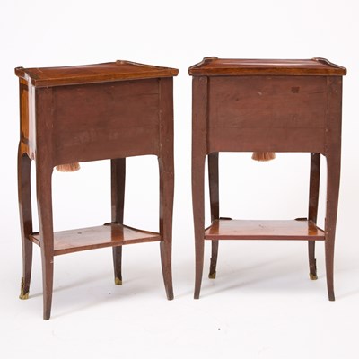 Lot 8 - Pair of Louis XV Tulipwood and Amaranth Bedside Commodes