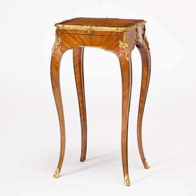 Lot 4 - Louis XV Ormolu-Mounted Tulipwood and Kingwood Inlaid Occasional Table