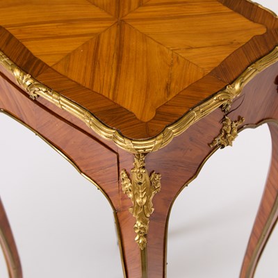 Lot 4 - Louis XV Ormolu-Mounted Tulipwood and Kingwood Inlaid Occasional Table