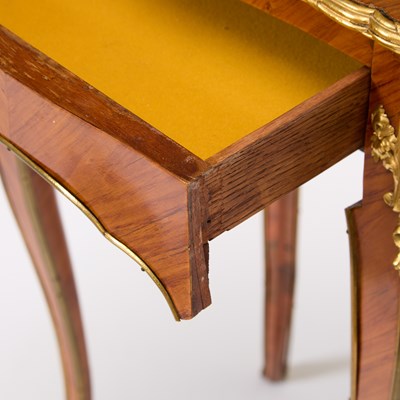 Lot 4 - Louis XV Ormolu-Mounted Tulipwood and Kingwood Inlaid Occasional Table