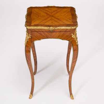 Lot 4 - Louis XV Ormolu-Mounted Tulipwood and Kingwood Inlaid Occasional Table