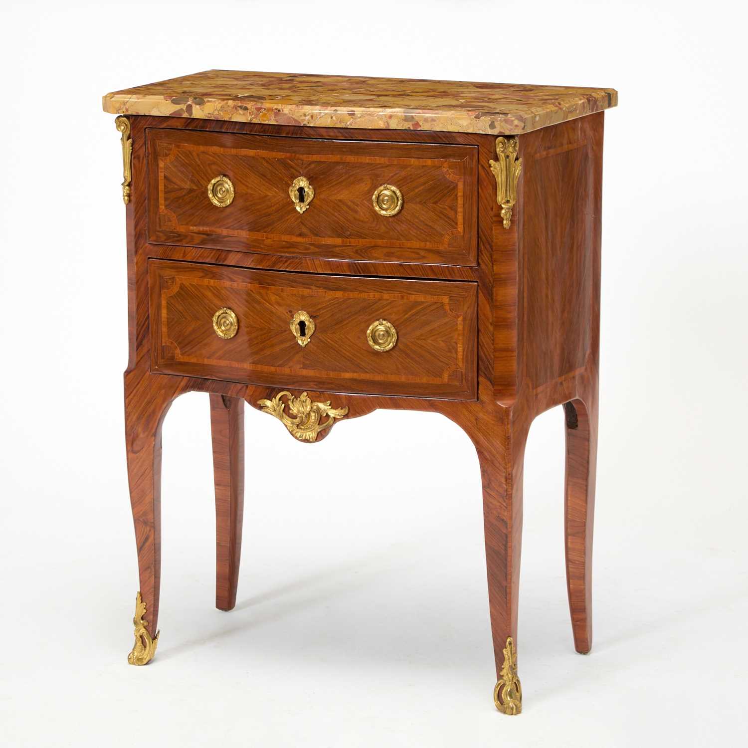 Lot 56 - Louis XV/XVI Transitional Ormolu-Mounted Kingwood Commode
