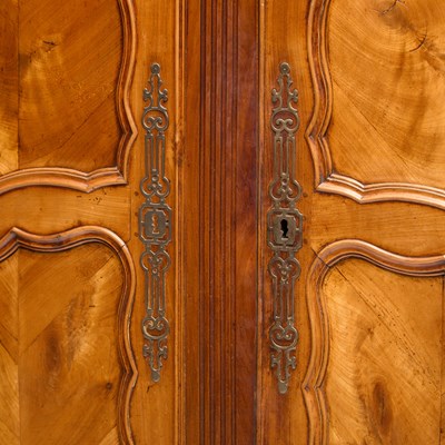 Lot 23 - Louis XV Fruitwood and Chestnut Armoire