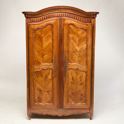 Lot 23 - Louis XV Fruitwood and Chestnut Armoire
