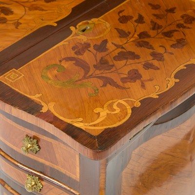 Lot Louis XV Tulipwood, Kingwood, Amaranth and Fruitwood Marquetry Table De Toilette