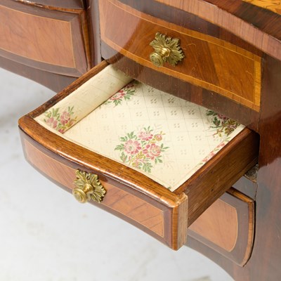 Lot Louis XV Tulipwood, Kingwood, Amaranth and Fruitwood Marquetry Table De Toilette