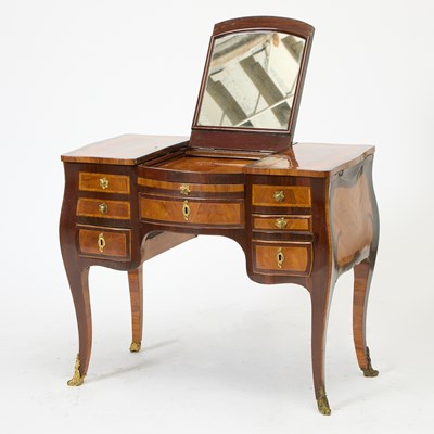 Lot Louis XV Tulipwood, Kingwood, Amaranth and Fruitwood Marquetry Table De Toilette