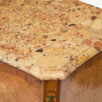 Lot 28 - Louis XV/XVI Transitional Style Brass-Mounted Tulipwood and Floral Marquetry Small Armoire