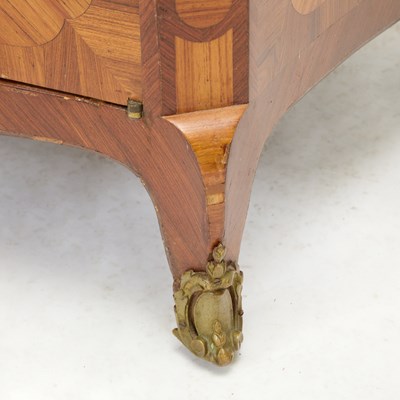 Lot 28 - Louis XV/XVI Transitional Style Brass-Mounted Tulipwood and Floral Marquetry Small Armoire