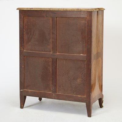 Lot 28 - Louis XV/XVI Transitional Style Brass-Mounted Tulipwood and Floral Marquetry Small Armoire