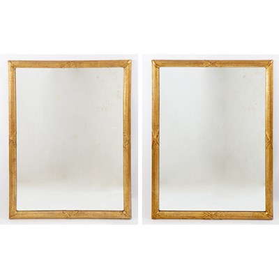 Lot 183 - Pair of Neoclassical Style Gilt Composite Mirrors