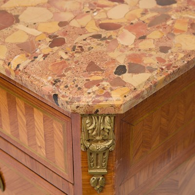 Lot 73 - Louis XV/XVI Transitional Style Gilt-Bronze Mounted Tulipwood & Stained Sycamore Parquetry Chiffonière