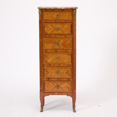 Lot 73 - Louis XV/XVI Transitional Style Gilt-Bronze Mounted Tulipwood & Stained Sycamore Parquetry Chiffonière