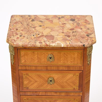 Lot 73 - Louis XV/XVI Transitional Style Gilt-Bronze Mounted Tulipwood & Stained Sycamore Parquetry Chiffonière