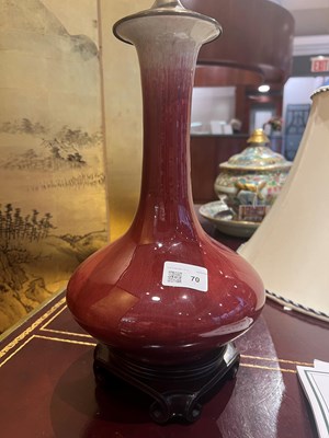 Lot 70 - Chinese Copper Red Glazed Porcelain Vase