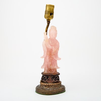 Lot 175 - Chinese Rose Quartz Figural Carving