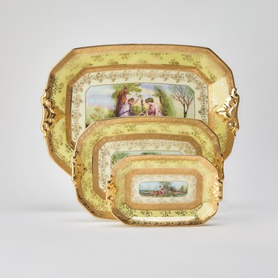 Lot 87 - Limoges Gilt and Polychrome-Painted Porcelain Dinner Service