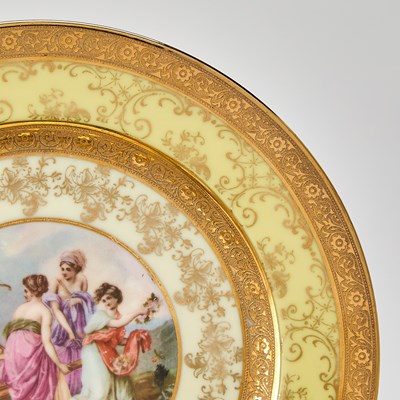 Lot 87 - Limoges Gilt and Polychrome-Painted Porcelain Dinner Service
