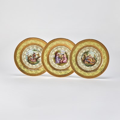 Lot 87 - Limoges Gilt and Polychrome-Painted Porcelain Dinner Service