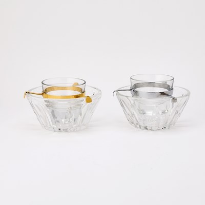 Lot 123 - Two Baccarat Biarritz Pattern Glass Caviar Dishes